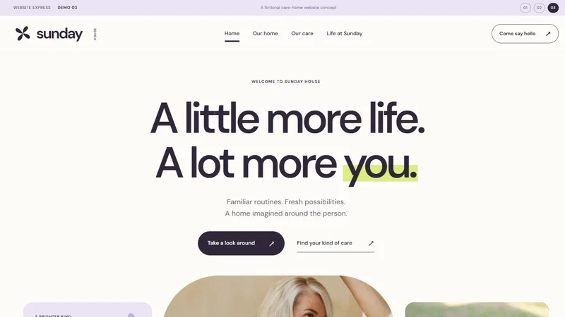 Homepage preview of Sunday House